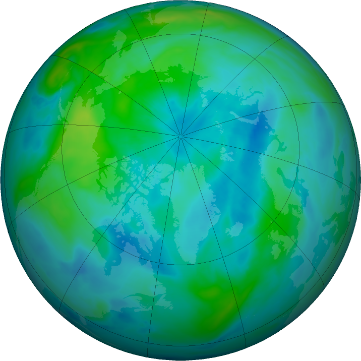 Arctic ozone map for 29 September 2023